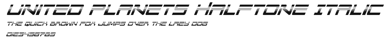 United Planets Halftone Italic Preview