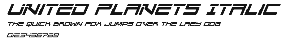 United Planets Italic Preview