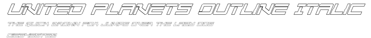 United Planets Outline Italic Preview