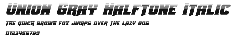 Union Gray Halftone Italic Preview