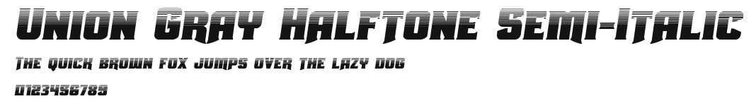 Union Gray Halftone Semi-Italic Preview