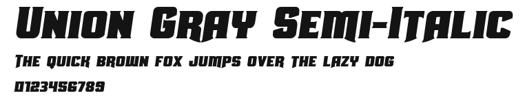 Union Gray Semi-Italic Preview