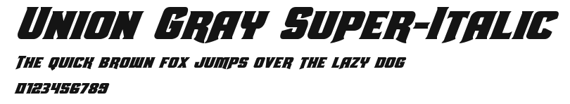Union Gray Super-Italic Preview