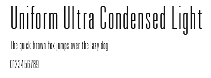 Uniform Ultra Condensed Light Preview