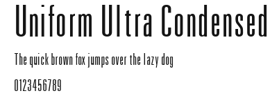 Uniform Ultra Condensed Preview