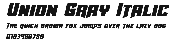Union Gray Italic Preview