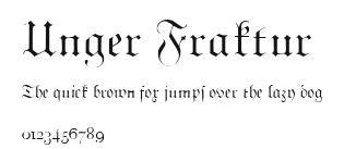 Unger Fraktur Preview
