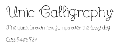 Unic Calligraphy Preview