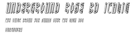 Underground Rose 3D Italic Preview