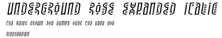 Underground Rose Expanded Italic Preview