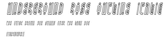 Underground Rose Outline Italic Preview