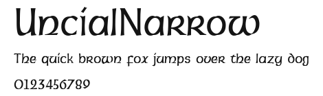 UncialNarrow Preview