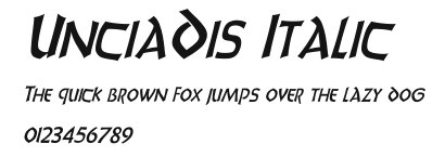 UnciaDis Italic Preview