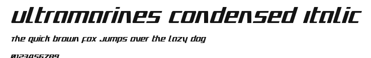 Ultramarines Condensed Italic Preview