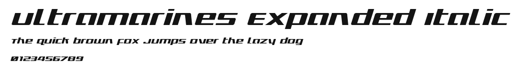 Ultramarines Expanded Italic Preview