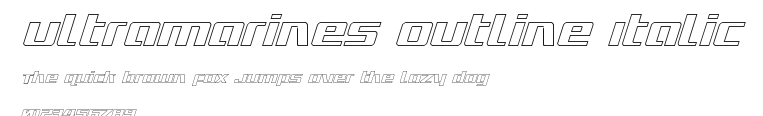 Ultramarines Outline Italic Preview