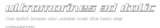 Ultramarines 3D Italic Preview