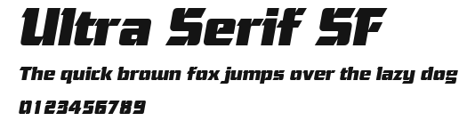 Ultra Serif SF Preview