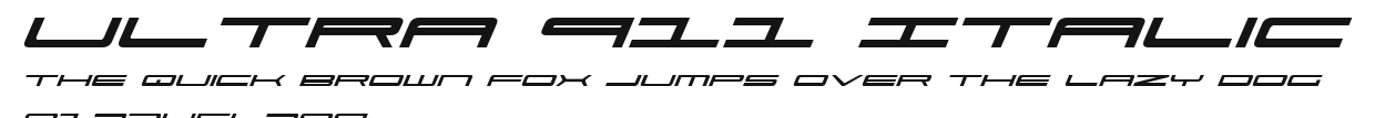 Ultra 911 Italic Preview