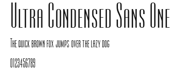 Ultra Condensed Sans One Preview