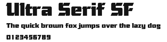 Ultra Serif SF Preview