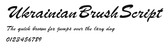 UkrainianBrushScript Preview