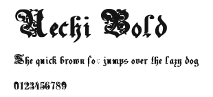 Uechi Bold Preview