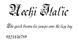 Uechi Italic Preview