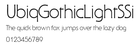 UbiqGothicLightSSi Preview