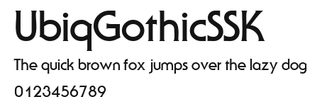 UbiqGothicSSK Preview