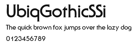 UbiqGothicSSi Preview