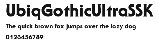 UbiqGothicUltraSSK Preview
