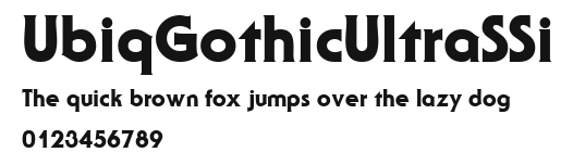 UbiqGothicUltraSSi Preview