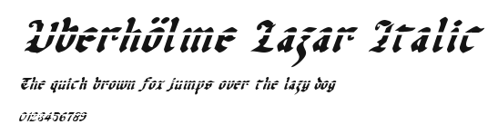 Uberhölme Lazar Italic Preview