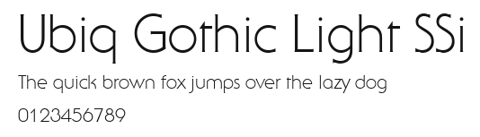 Ubiq Gothic Light SSi Preview