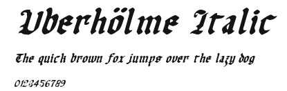 Uberhölme Italic Preview