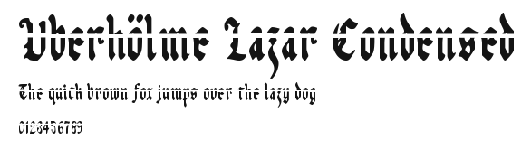 Uberhölme Lazar Condensed Preview