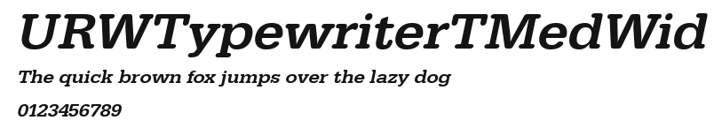 URWTypewriterTMedWid Preview