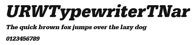 URWTypewriterTNar Preview
