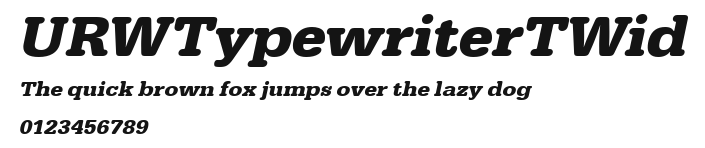 URWTypewriterTWid Preview