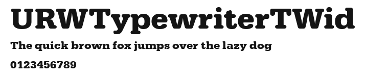 URWTypewriterTWid Preview