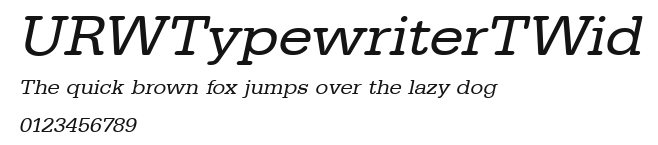 URWTypewriterTWid Preview