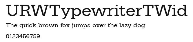 URWTypewriterTWid Preview