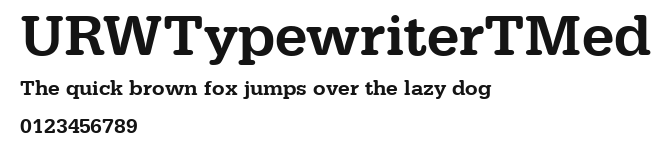 URWTypewriterTMed Preview