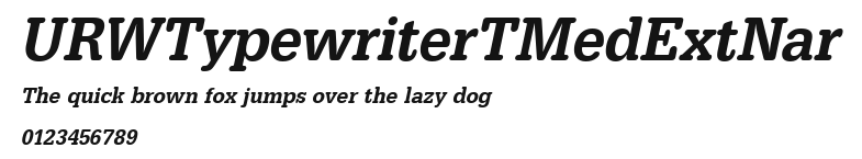 URWTypewriterTMedExtNar Preview