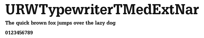 URWTypewriterTMedExtNar Preview