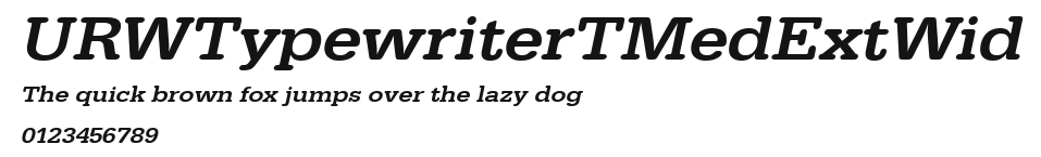 URWTypewriterTMedExtWid Preview