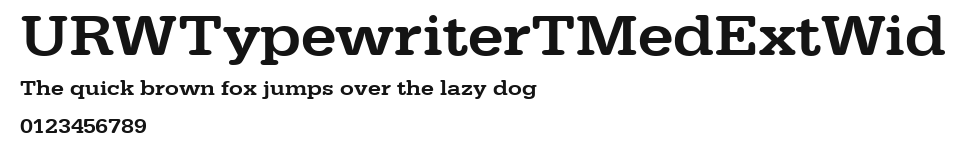 URWTypewriterTMedExtWid Preview