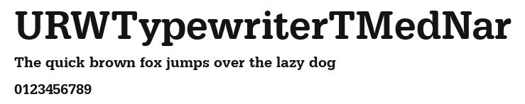 URWTypewriterTMedNar Preview