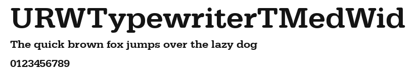 URWTypewriterTMedWid Preview